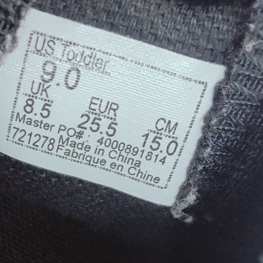 Vans X Shark Week Discovery Toddler Slip On V Sneakers, Phin Black, Sz 9 - Picture 10 of 10